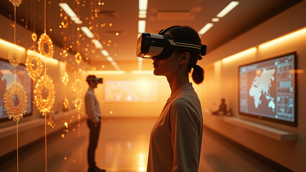 Usuario interactuando con el entorno virtual gracias al Nuevo Pimax Dream Air SE