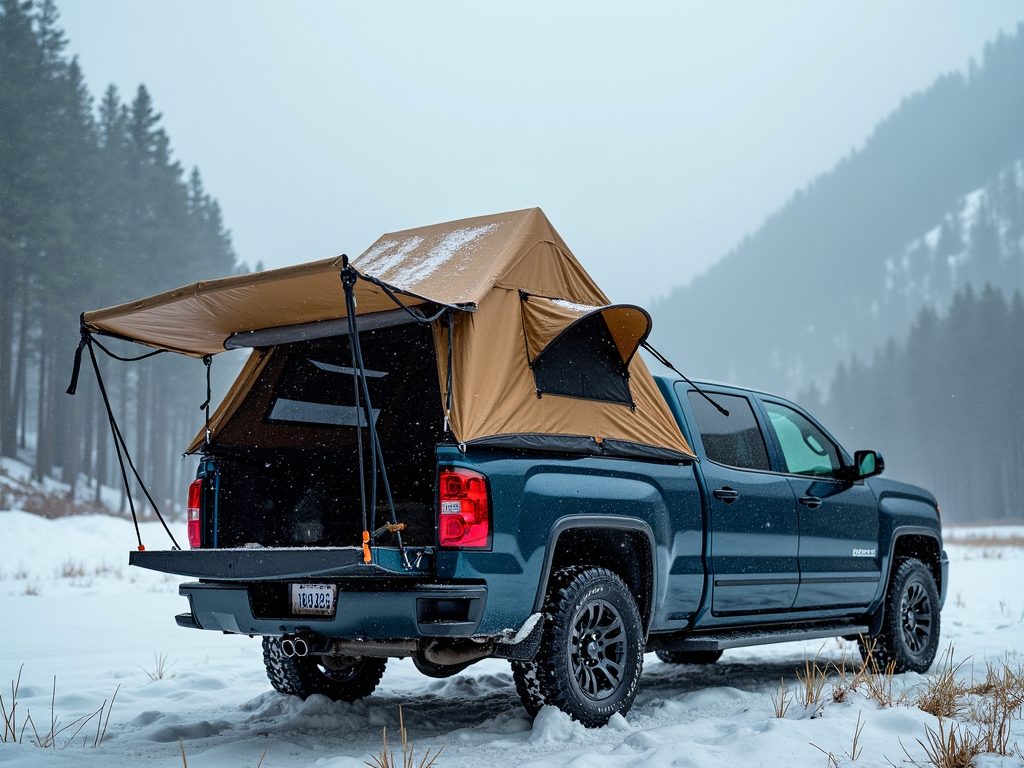 Truck tent waterproof test