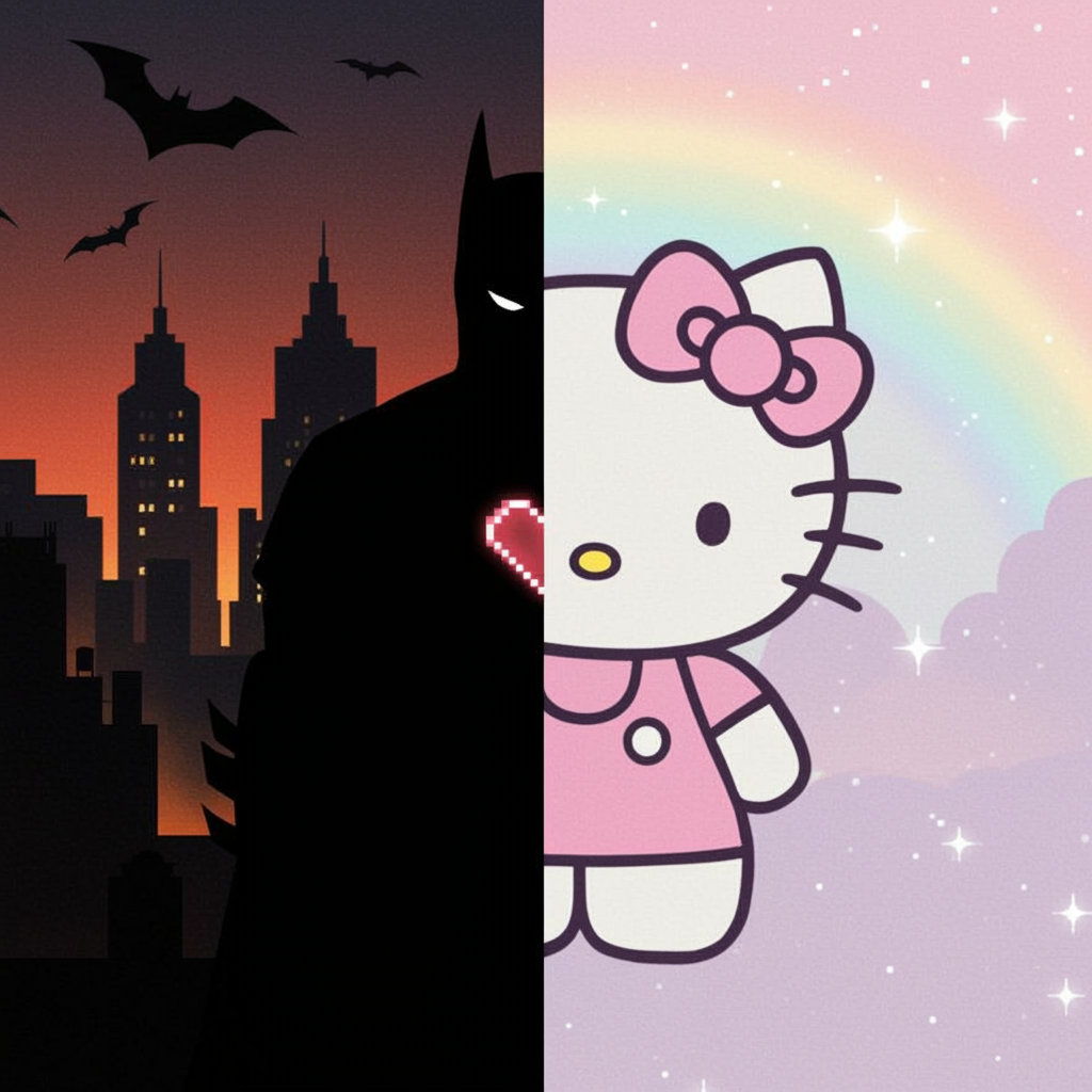 batman and hello kitty matching pfp