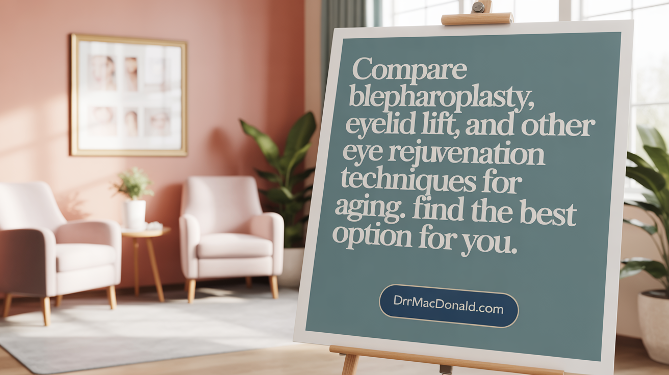 Compare Blepharoplasty, Eyelid Lift, and Other Eye Rejuvenation Techniques for Aging. Find the best option for you.