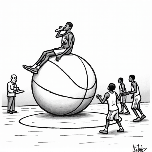 Warriors struggle to negotiate with Jonathan Kuminga single-panel cartoon