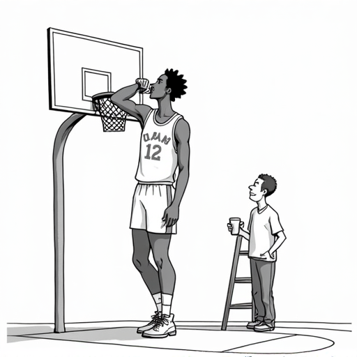 Phoenix Suns Draft Center Khaman Maluach single-panel cartoon