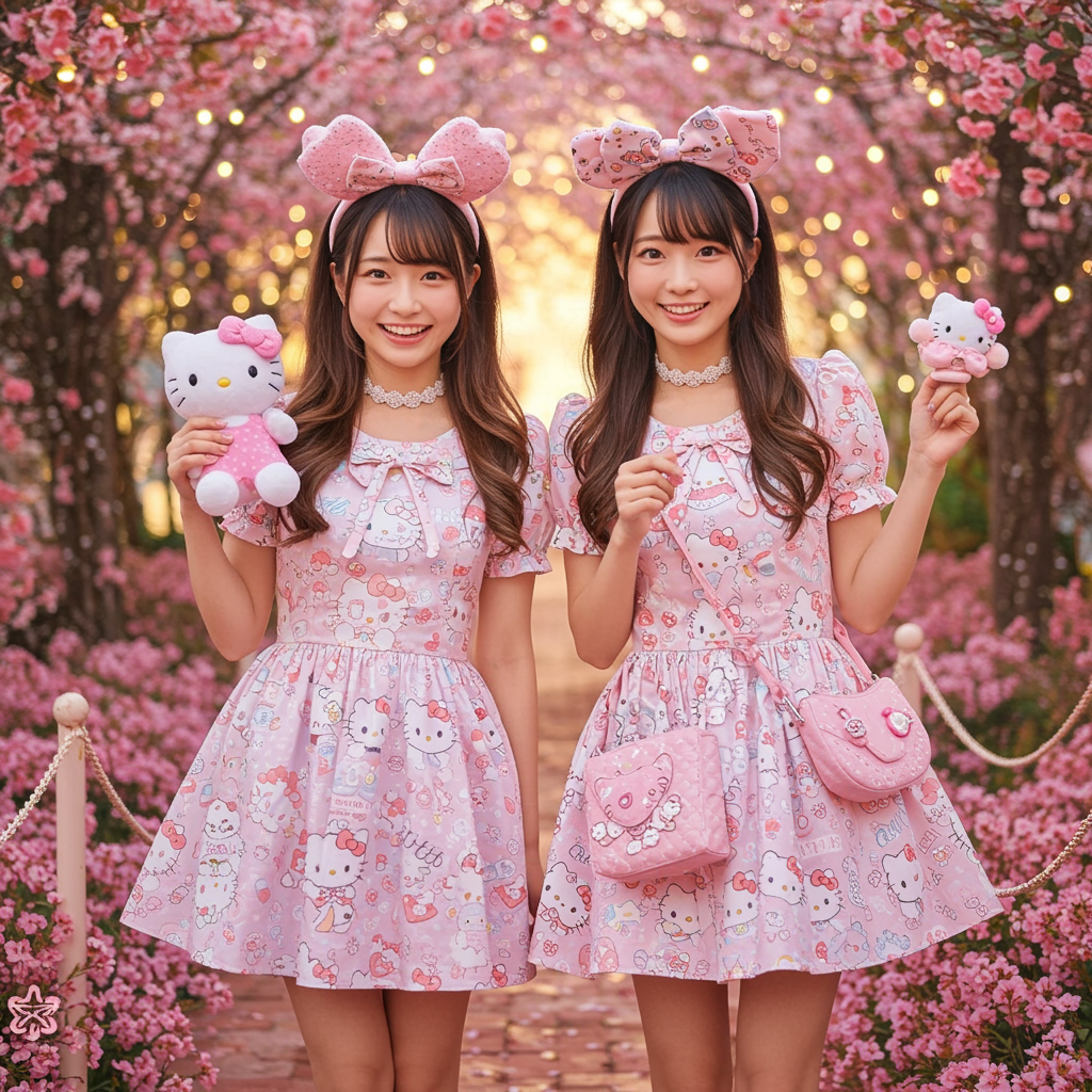 hello kitty matching pfp girl and girl