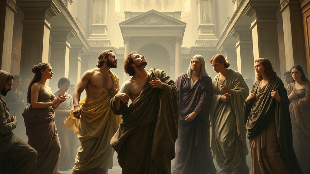 경제성장과 명품 소비문화를 은유적으로 표현한 장면