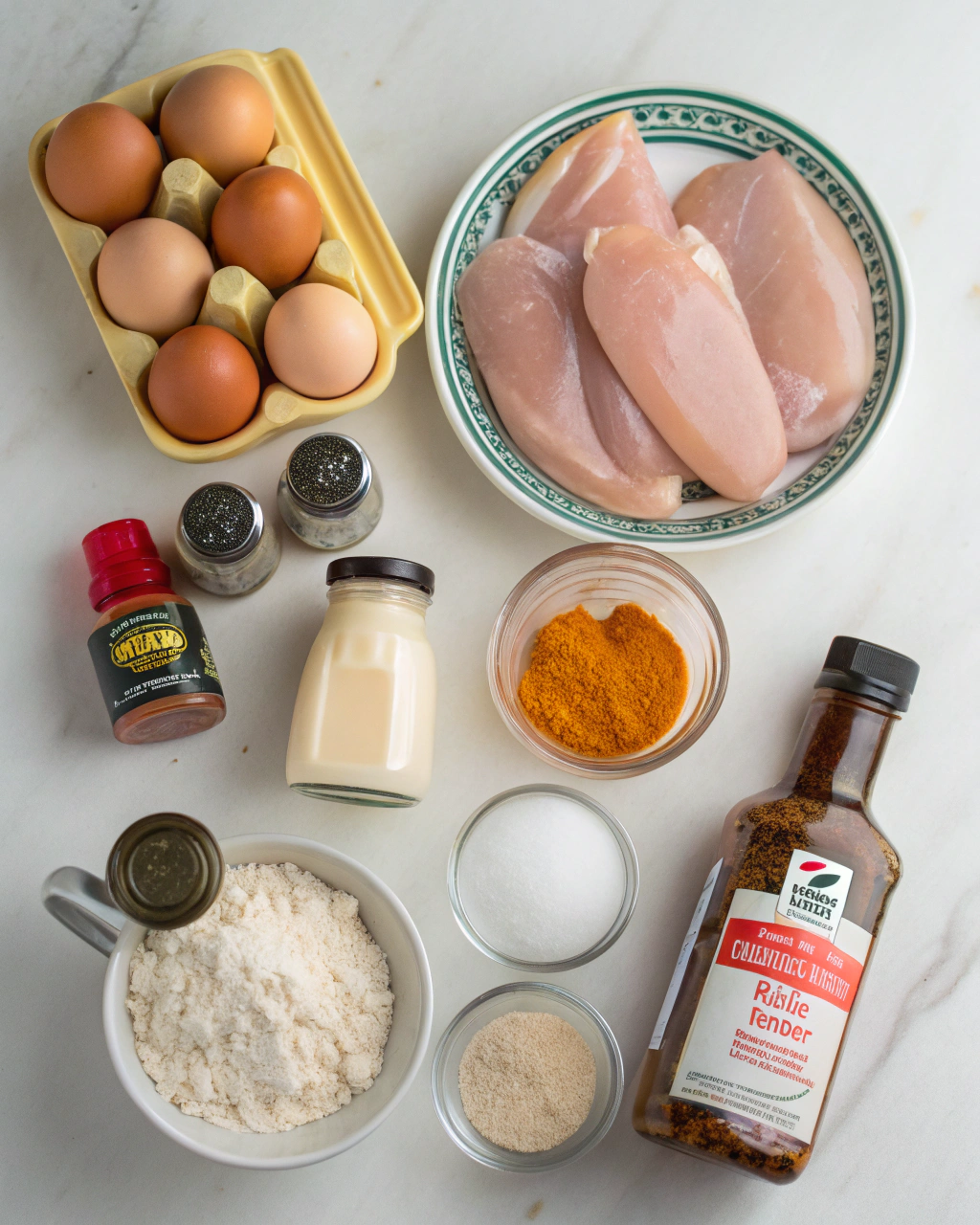 fried chicken breast cutlets recipe ngredients