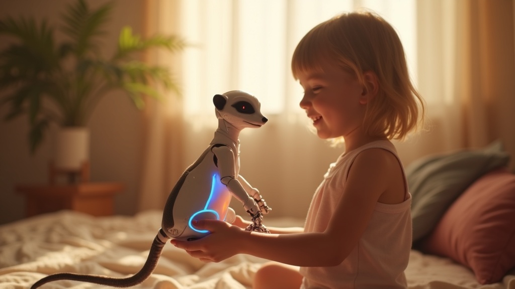 Un león majestuoso, evocando la inspiración tras el personaje Timón y el diseño del Poketomo robot emocional.