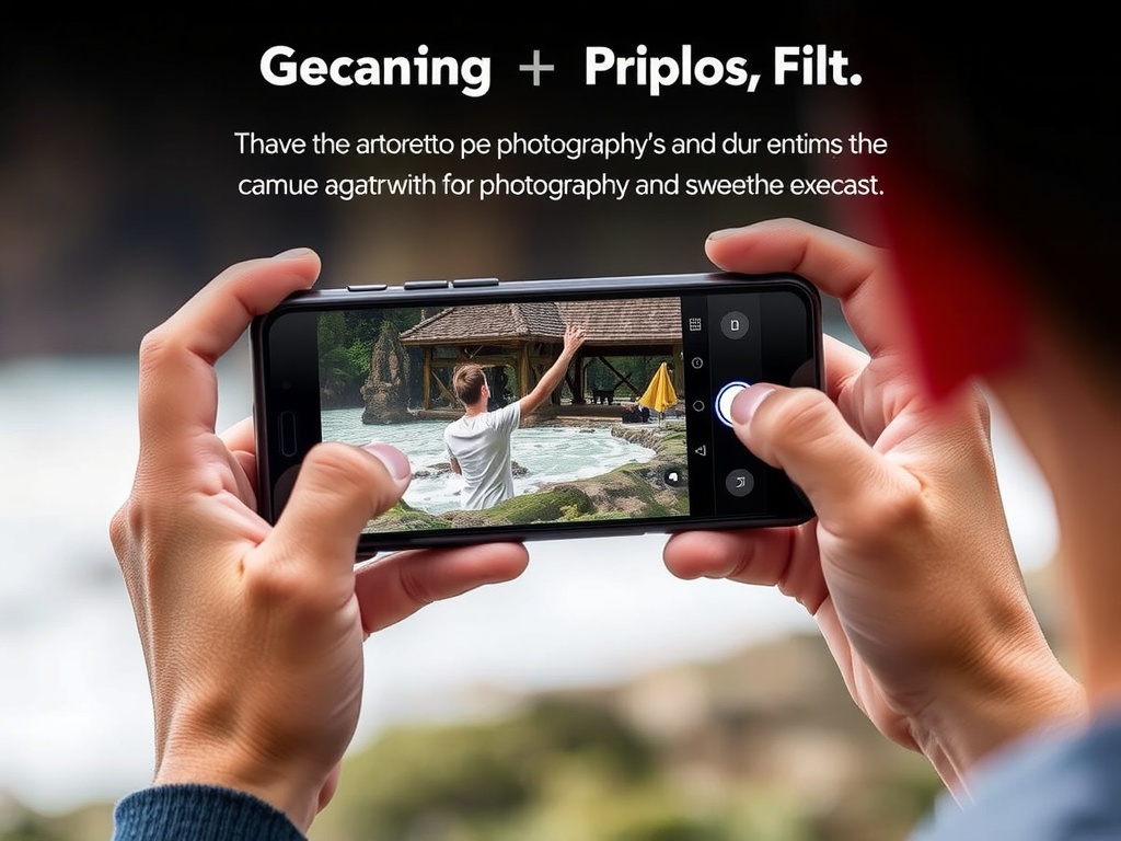 تصویری واقع‌گرایانه از نزدیک از فردی که یک گوشی Google Pixel 9 Pro XL را در دست دارد و قابلیت‌های دوربین آن را با گرفتن عکسی از یک صحنه پر جنب و جوش نشان می‌دهد. تمرکز باید بر روی گوشی و عمل عکاسی باشد، با نشانه‌ای ظریف از ویژگی‌های پیشرفته آن برای علاقمندان به عکاسی و ویدیوگرافی. صحنه می‌تواند یک منظره طبیعی یا یک محیط شهری باشد.