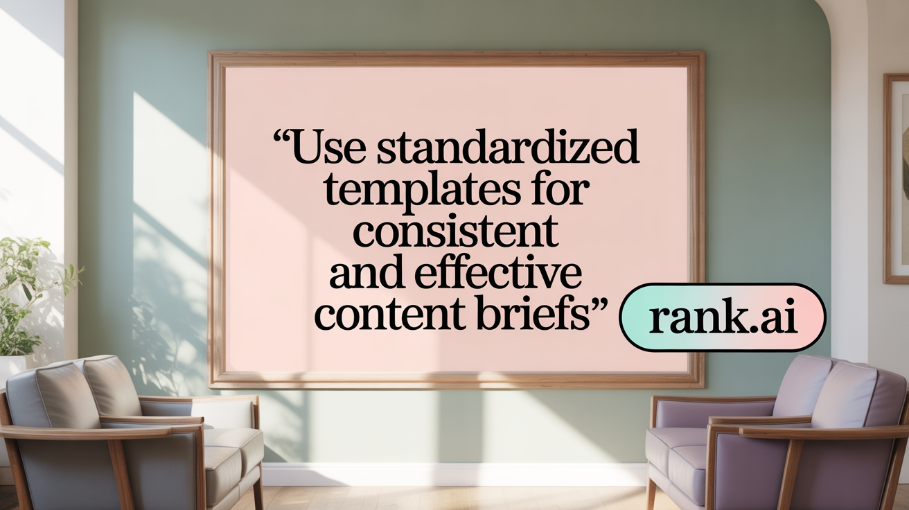 Use Standardized Templates for Consistent and Effective Content Briefs
