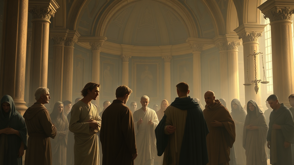 법적 책임과 도덕적 통합을 암시하는 이미지