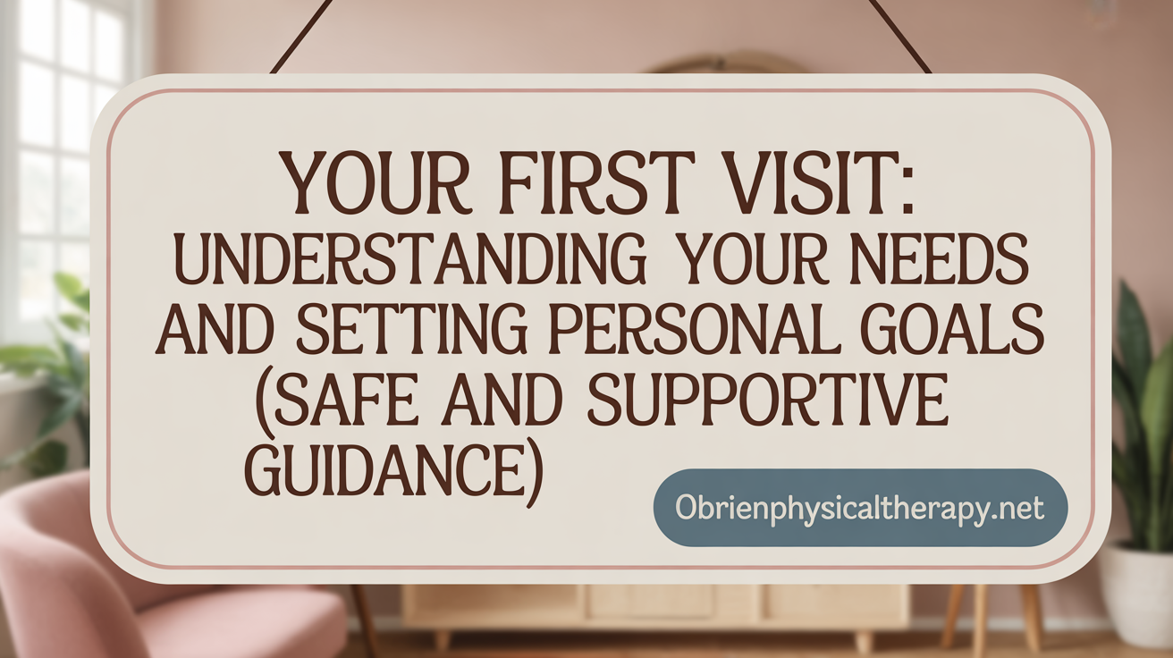 Your First Visit: Understanding Your Needs and Setting Personal Goals