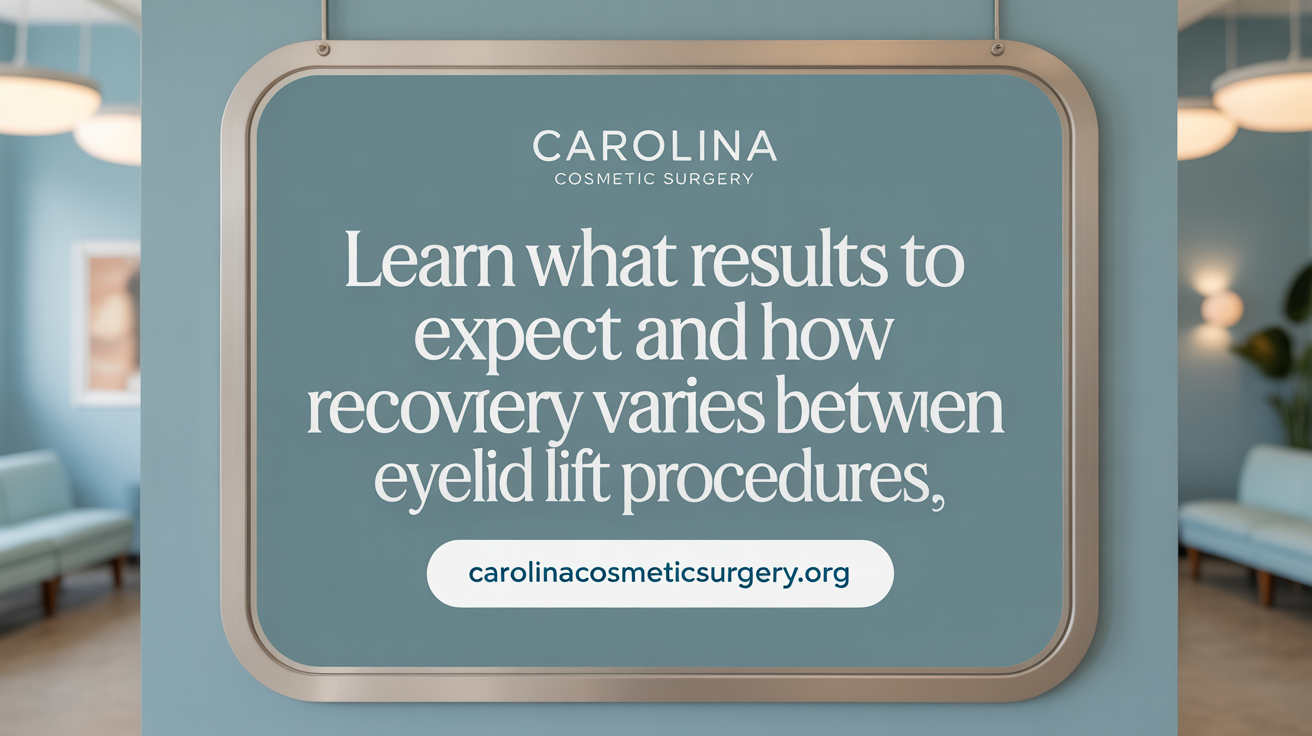 Learn what results to expect and how recovery varies between eyelid lift procedures.