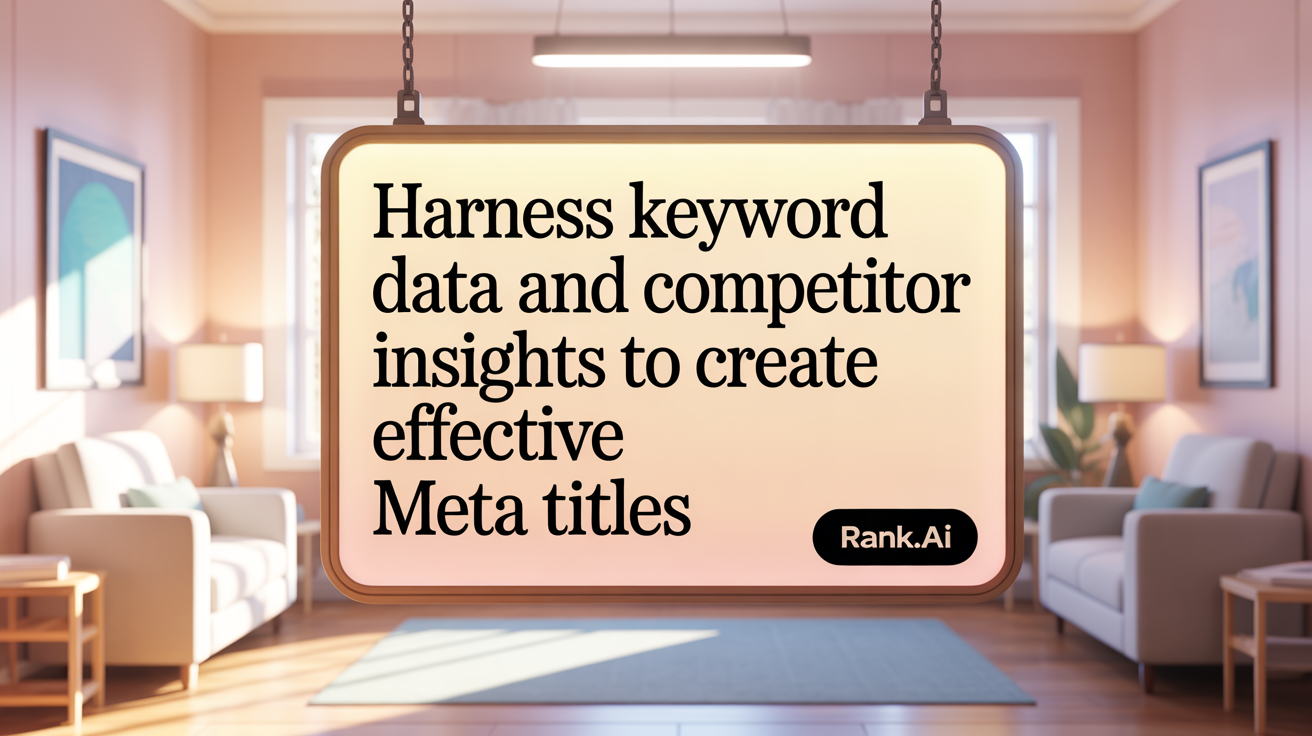 Harness Keyword Data and Competitor Insights to Create Effective Meta Titles