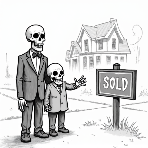 Existing Home Sales Increase Slightly in May single-panel cartoon