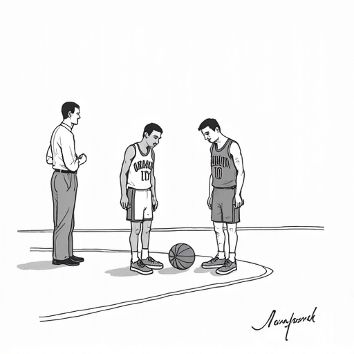 Thunder and Pacers Set for NBA Finals Game 7 single-panel cartoon