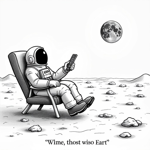 Apollo 13 Commander Jim Lovell Dies at 97 single-panel cartoon