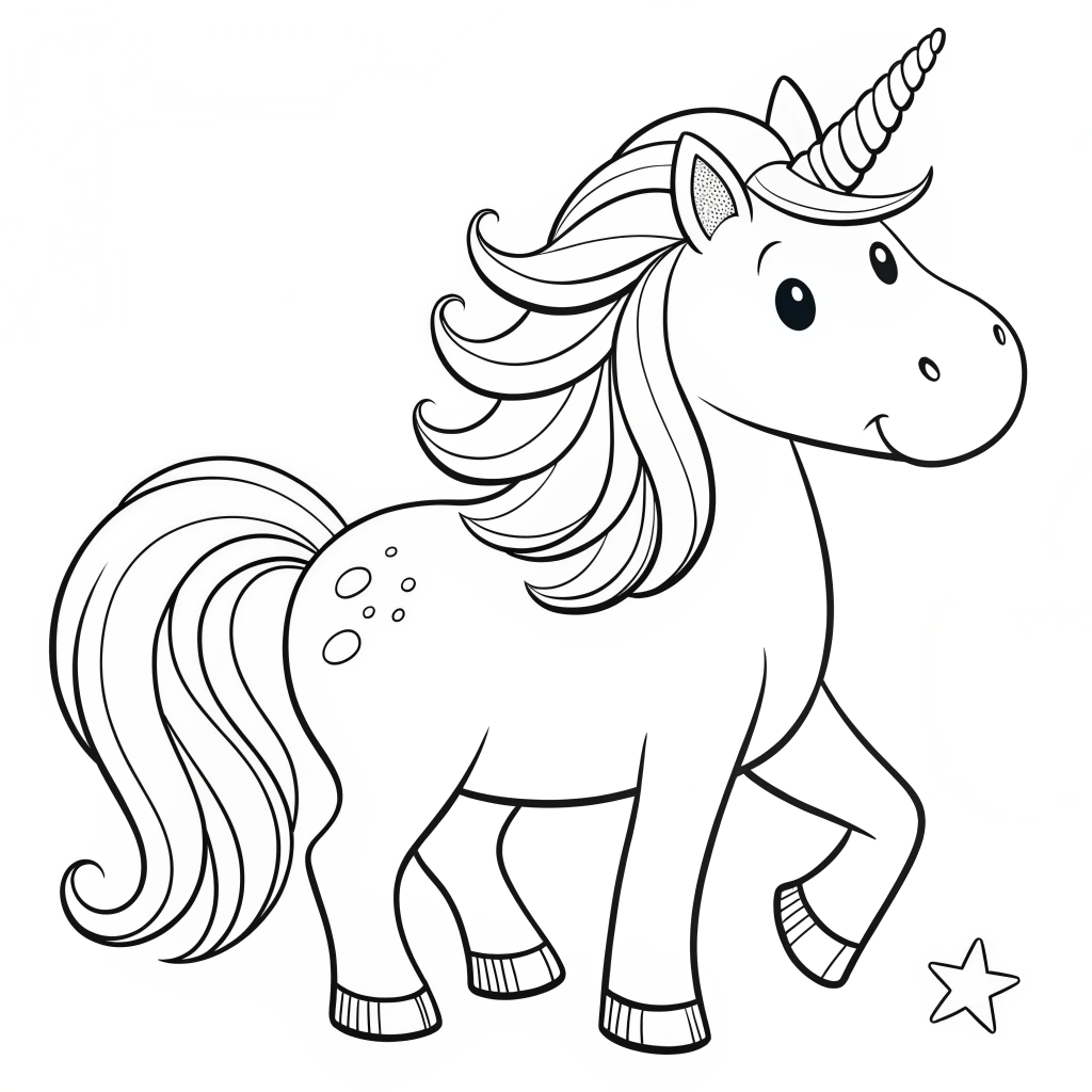 Unicorn coloring pages