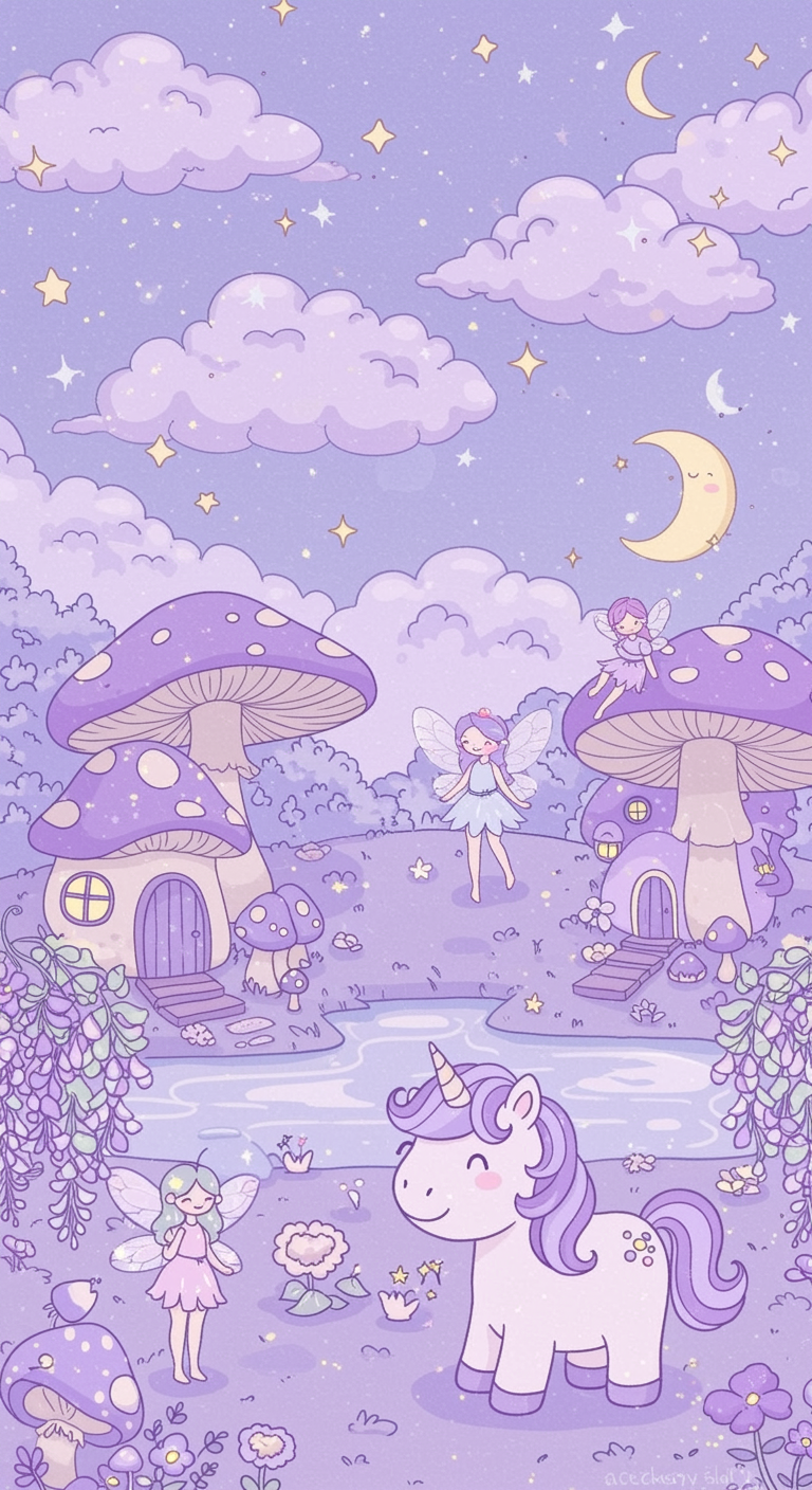 cute purple aesthetic wallpaper
