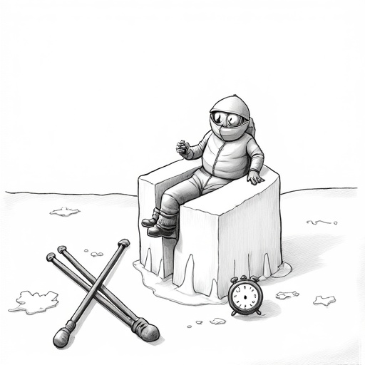 Remains of British man found in Antarctic glacier single-panel cartoon