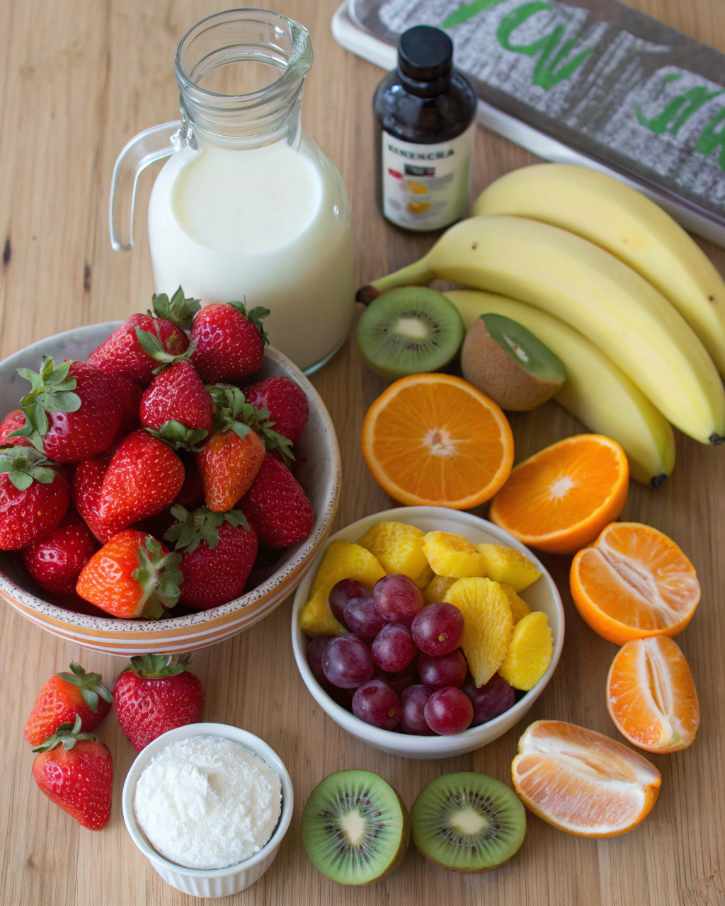 Creamy Fruit Salad ngredients