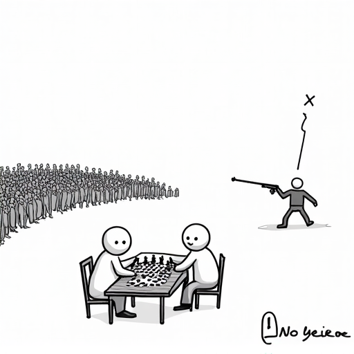 Man Released After Arrest Linked to Fatal Protest Shooting single-panel cartoon