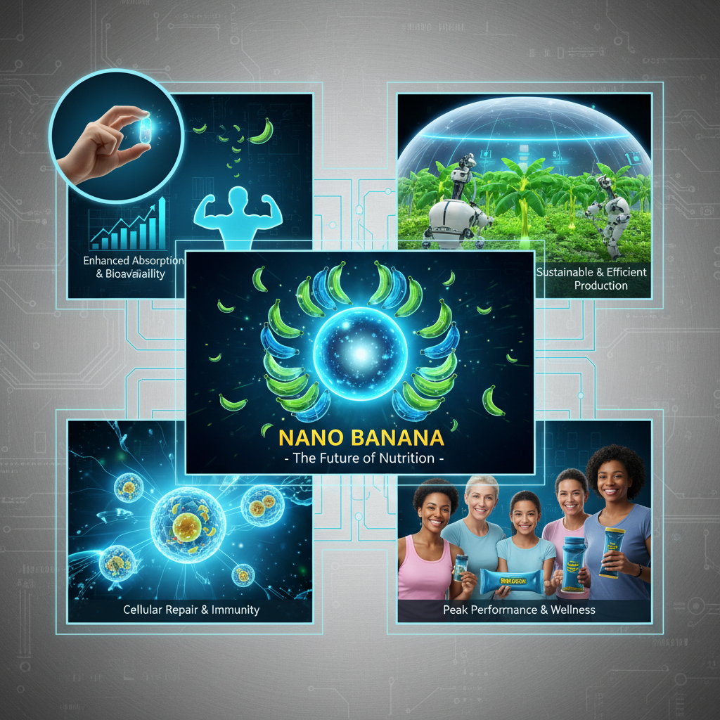 A collage showcasing Nano Banana's capabilities: character consistency, image editing, and multi-image fusion.