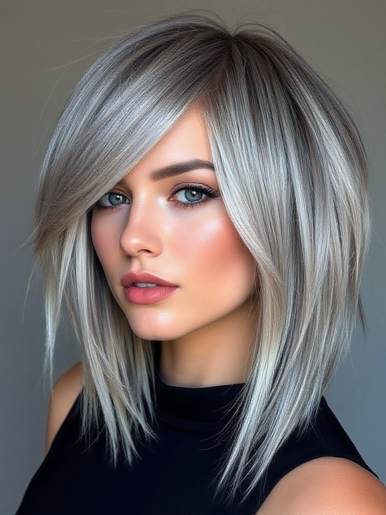 Ash Blonde Hair with Highlights
