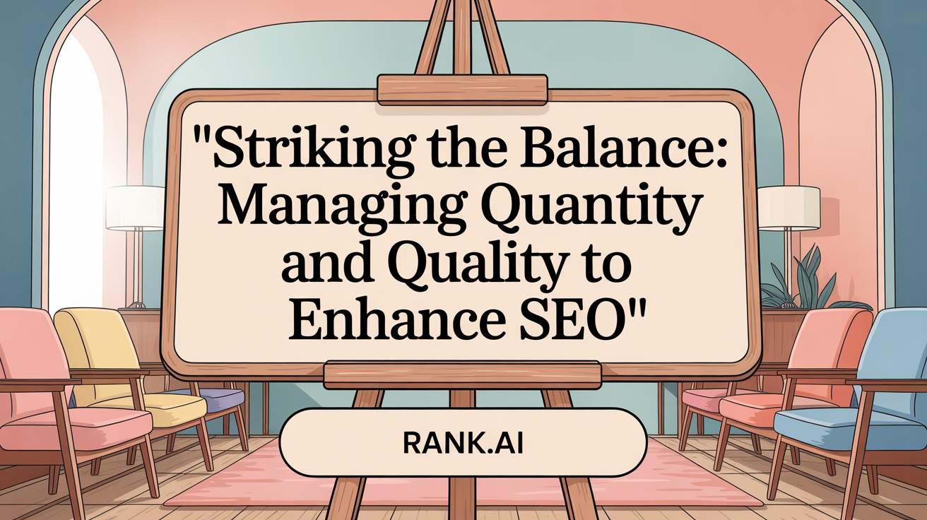 Striking the Balance: Managing Quantity and Quality to Protect SEO