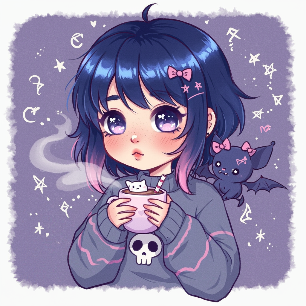 cute emo anime girl pfp