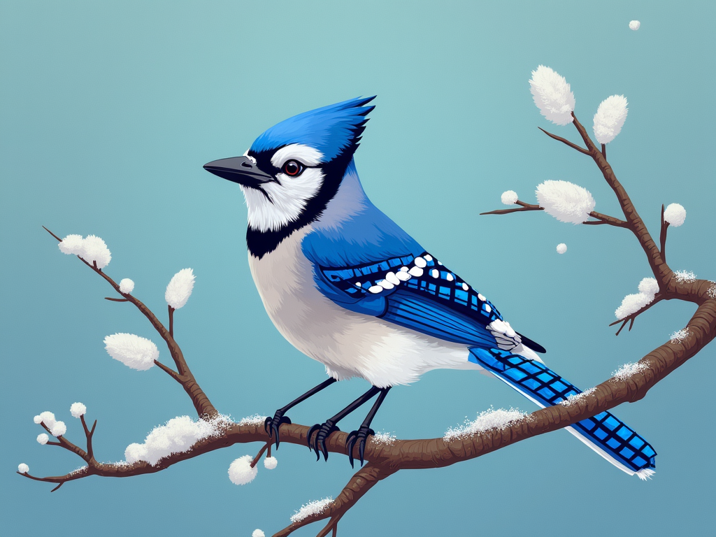 Blue jay illustration