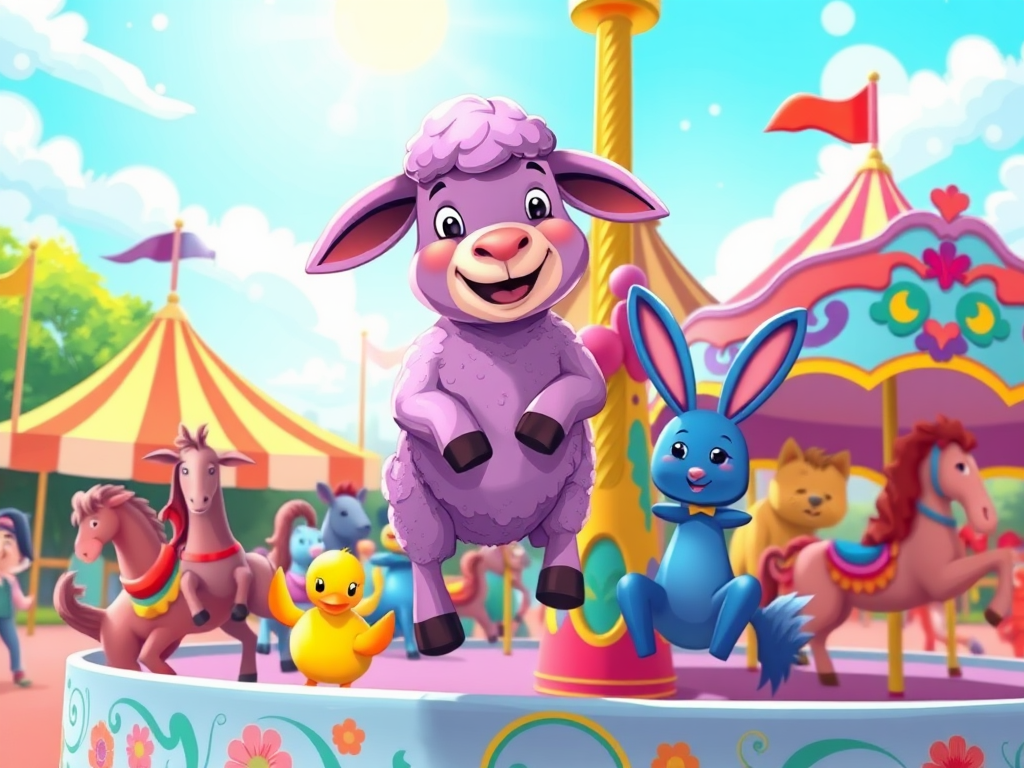 The Magical Carousel Adventure of Percy the Purple Sheep