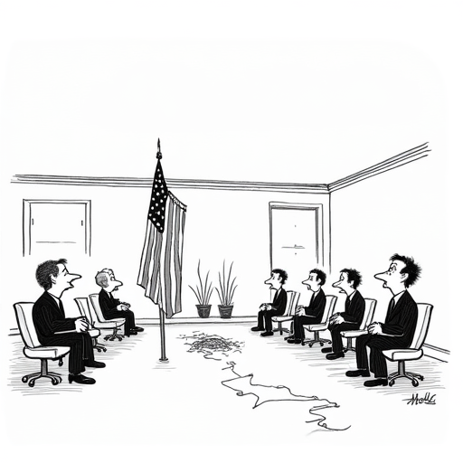 Kari Lake Issues Layoffs at Voice of America single-panel cartoon