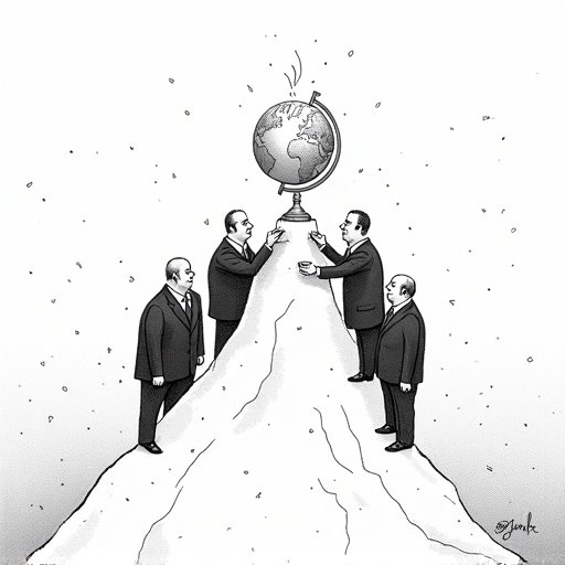 European leaders call for ceasefire before Ukraine peace talks single-panel cartoon