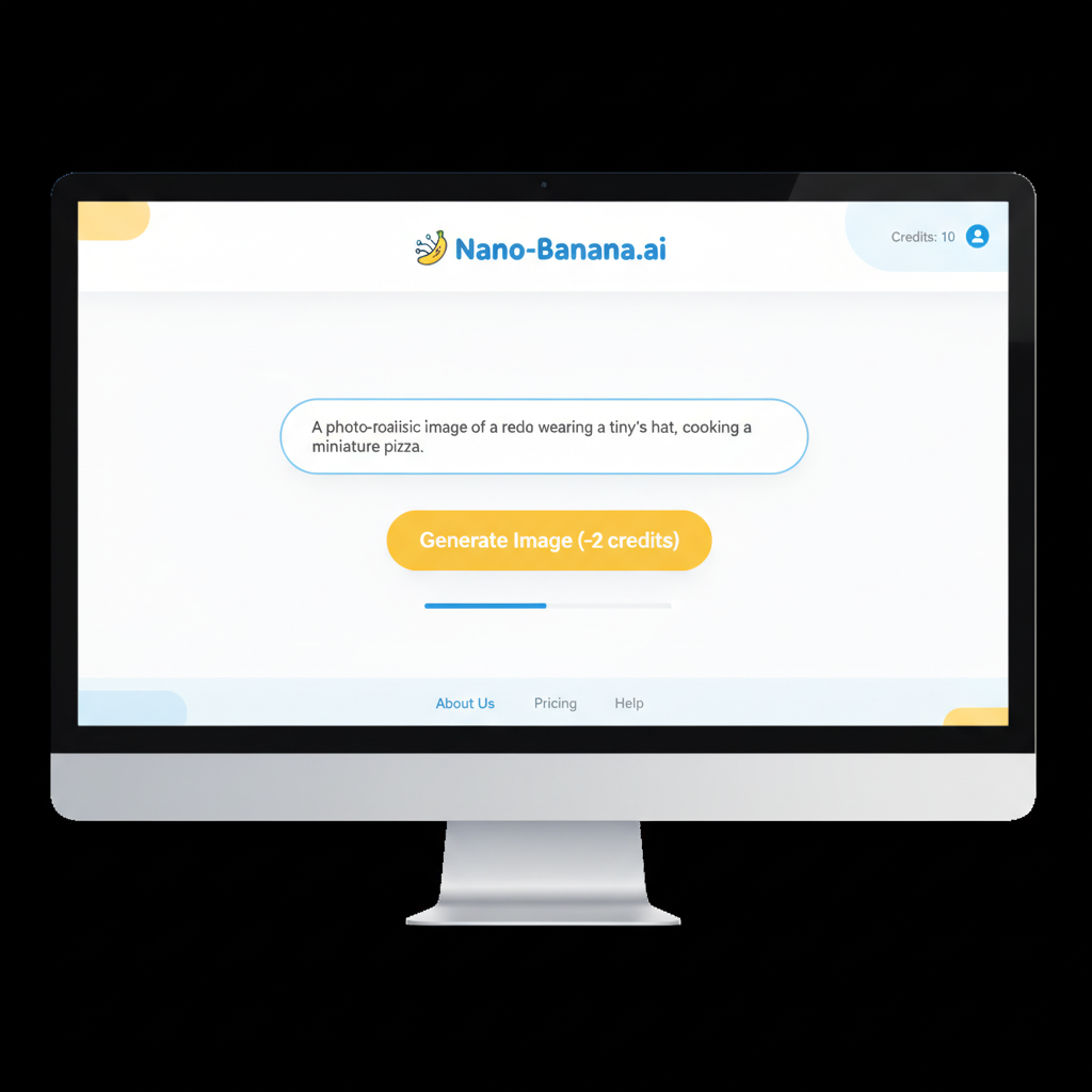 A clean, professional screenshot of the Nano-Banana.ai website interface.