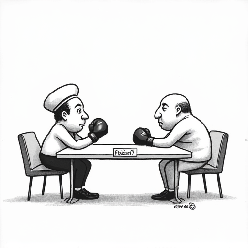 Iran and Israel Exchange Attacks Amid Nuclear Tensions single-panel cartoon