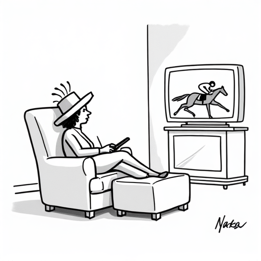 Kate Middleton Addresses Absence from Royal Ascot single-panel cartoon