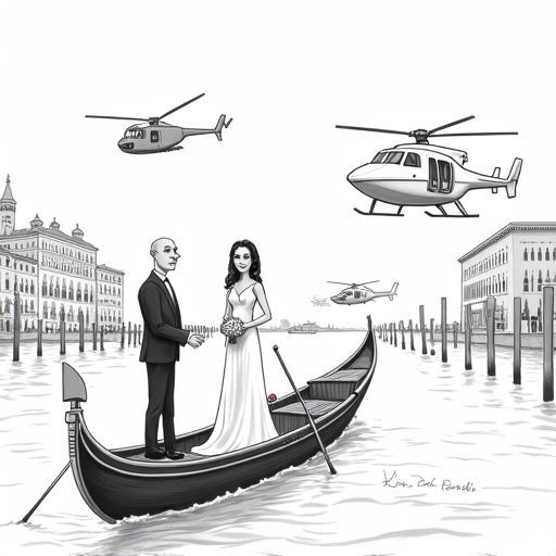 Jeff Bezos to Marry Lauren Sánchez in Venice Ceremony single-panel cartoon