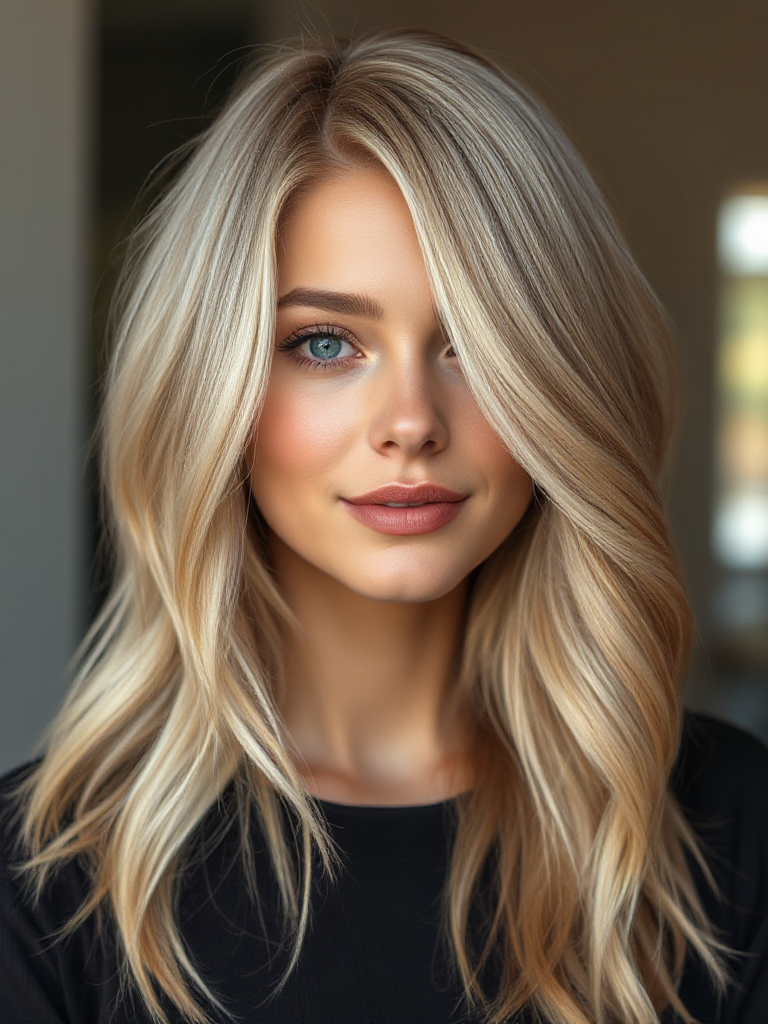 Ash Blonde Hair with Highlights