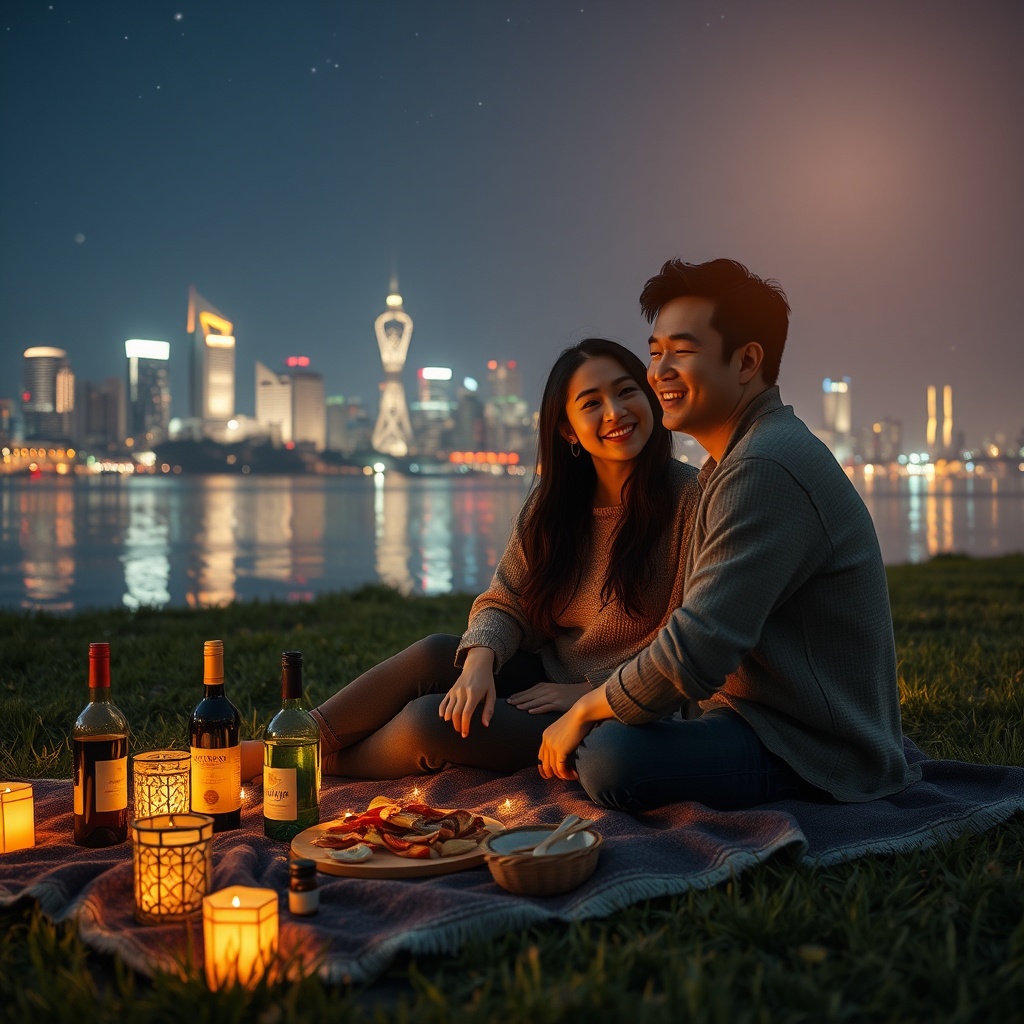 Han River Night Picnic: Cozy Riverside Romance