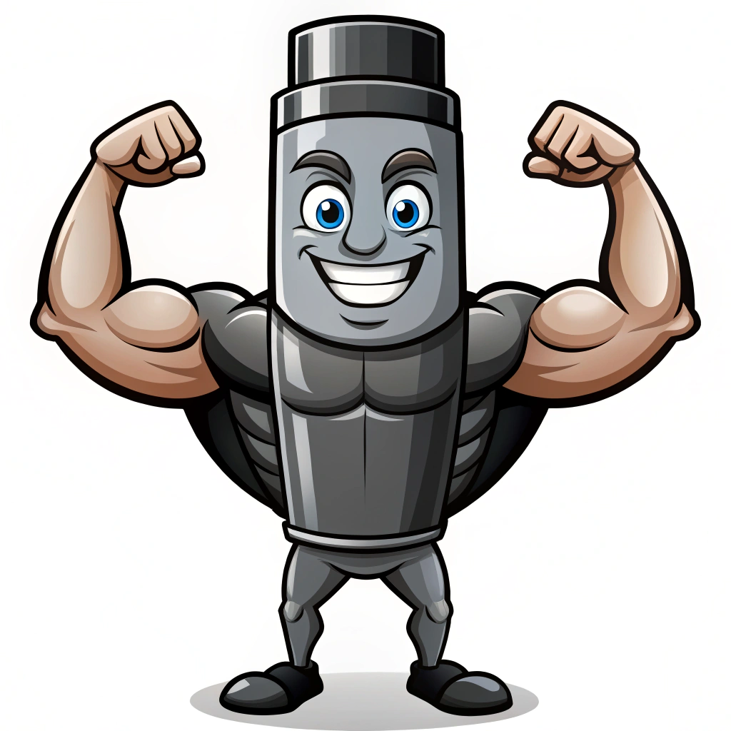 Strong and Confident Marker Mascot Character