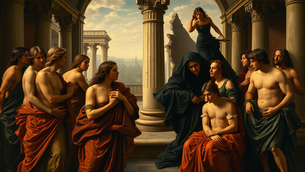 신뢰와 배신을 상징하는 그림