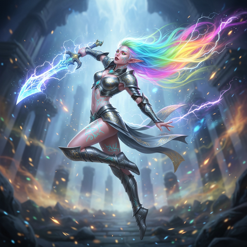 Enchanting Sanctuary Temple With A Devilish Fairy Entwined In Dark