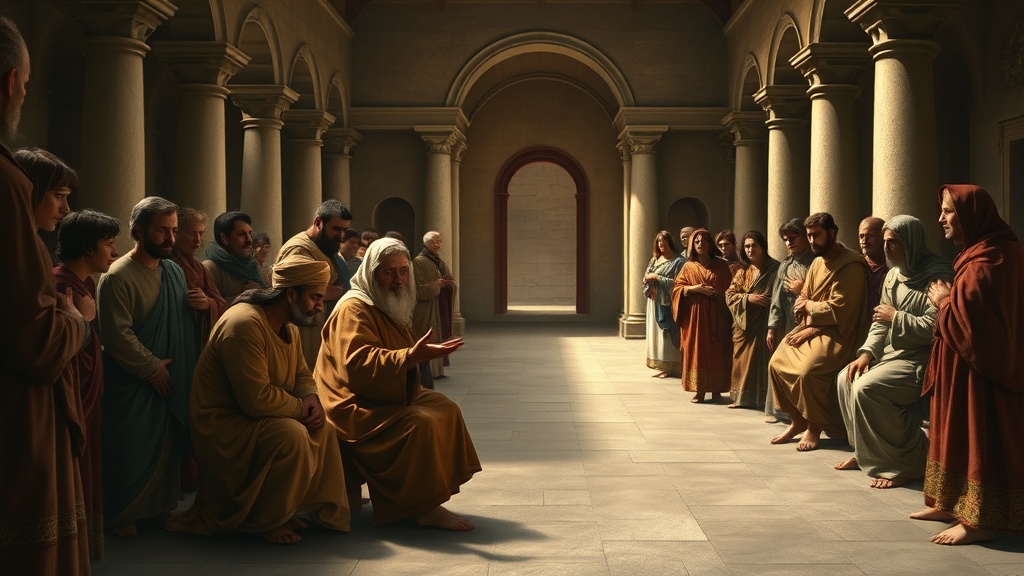 결단의 갈림길을 가리키는 어르신