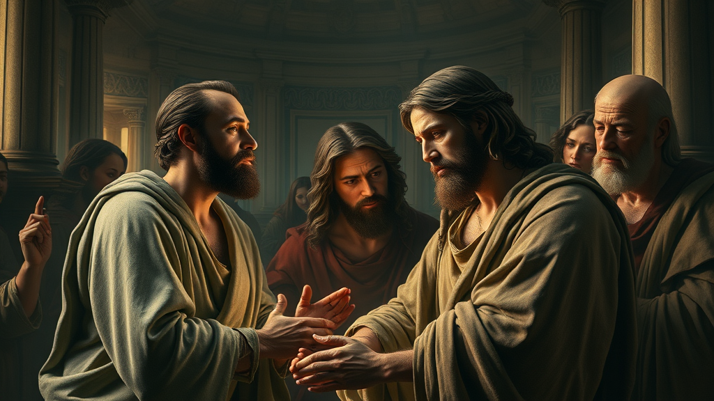 갈등 해결과 조화를 상징하는 감동적인 장면