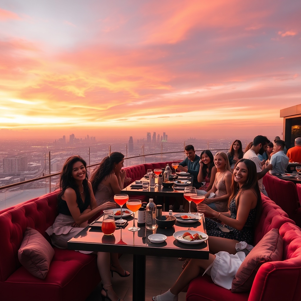 Rooftop Velvet: Sunset Vibes & City Lights