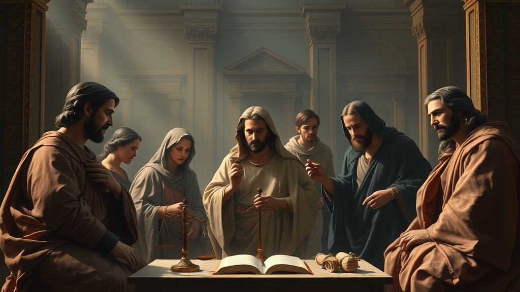 권력과 책임의 비유적 장면