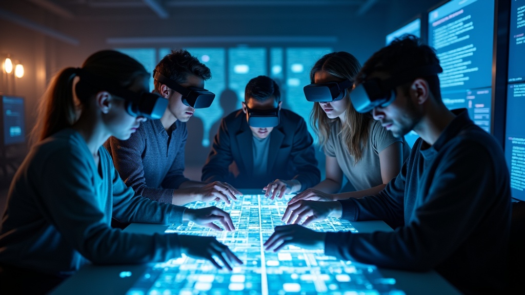 Jugador inmerso con gafas VR en una aventura de escape room en Virtua Barcelona