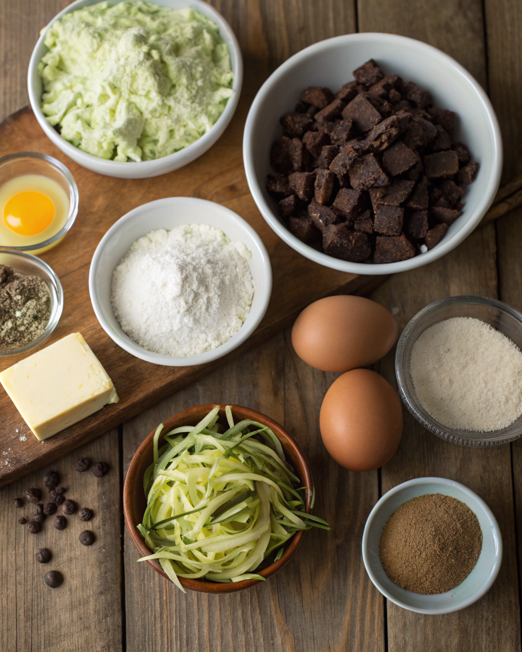 chocolate zucchini bread ngredients