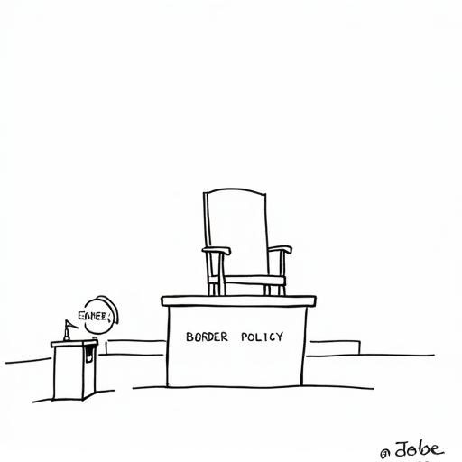 NYC Comptroller Lander Held in Immigration Court Incident single-panel cartoon