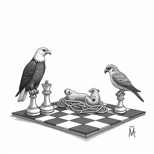 Surprise ceasefire raises questions on US Middle East policy single-panel cartoon