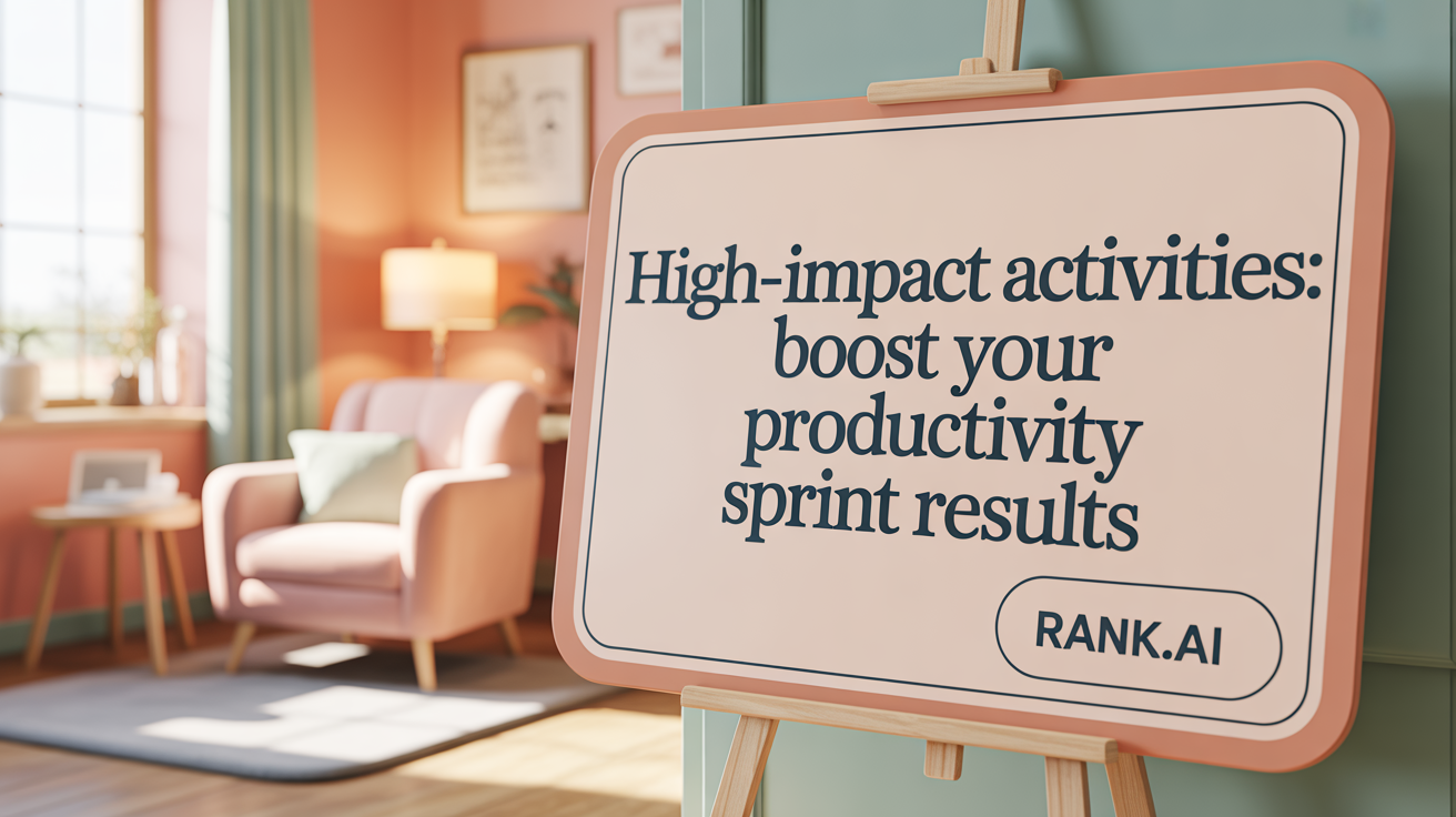 High-Impact Activities: Boost Your SEO Sprint Results